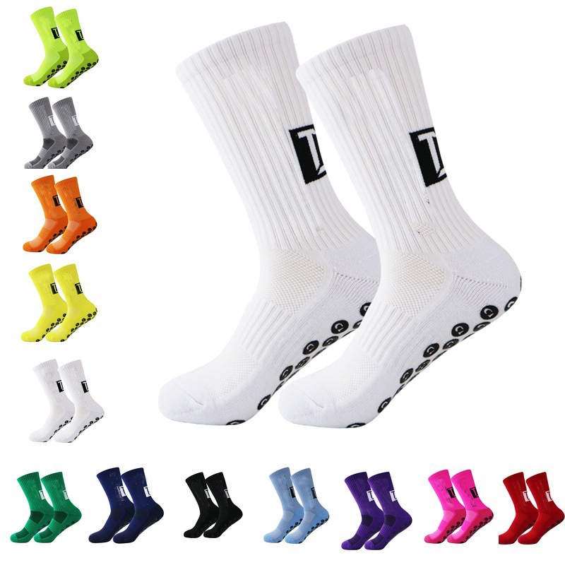 Athletic Socks Men Thick Towel Bottom Men's Mid-Calf Glue Dispensing Non-Slip Soccer Socks Basketball Socks Athletic Socks Wholesale