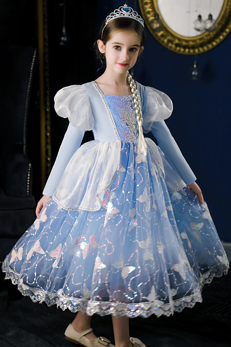 万圣节睡美人礼服裙爱洛公主裙中大女童裙连衣裙aurora极光礼服