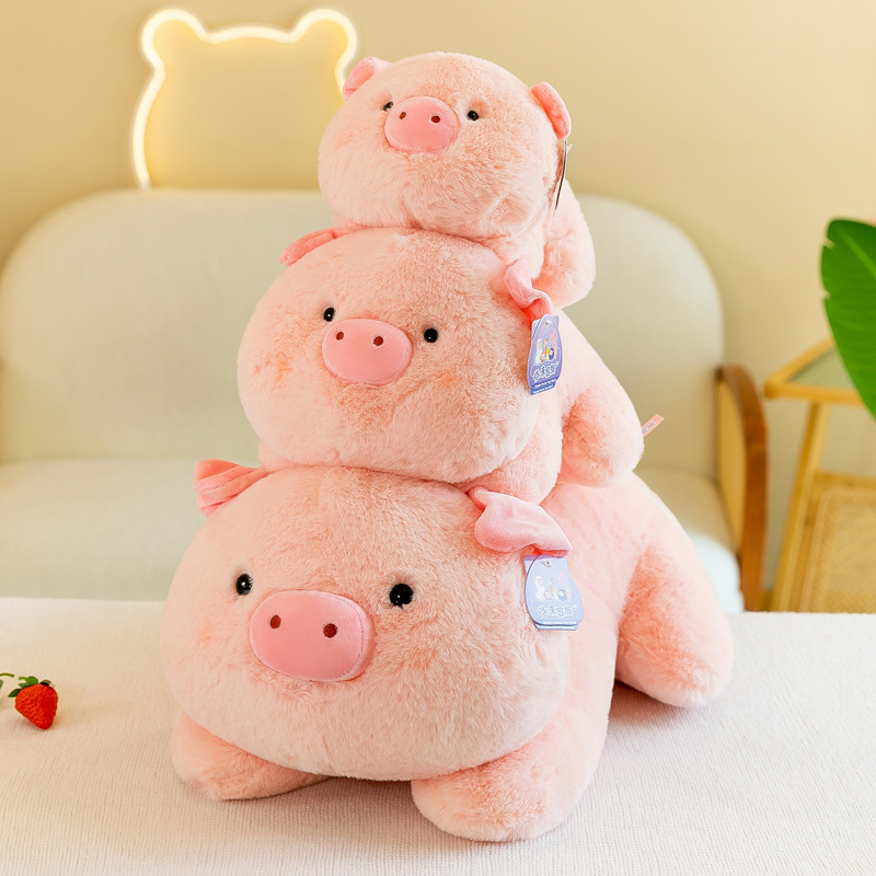 可爱团团猪毛绒玩具公仔趴猪抱枕儿童玩偶抓机娃娃女生生日礼物