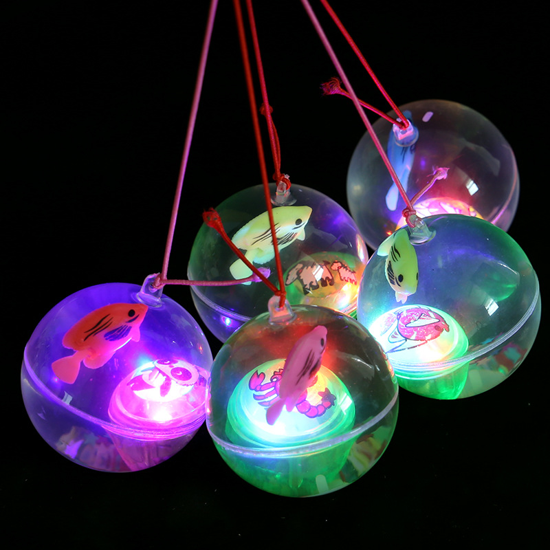 Internet Celebrity Light-Emitting Toy Elastic Crystal Ball Child Kid Toy Stall Night Market Stall Supply Push Small Gifts