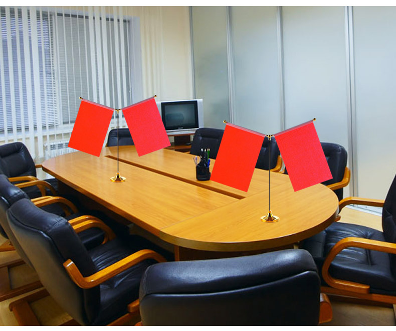 金色y型会议办公室桌旗商务洽谈桌面旗架金属旗架桌面摆件批发