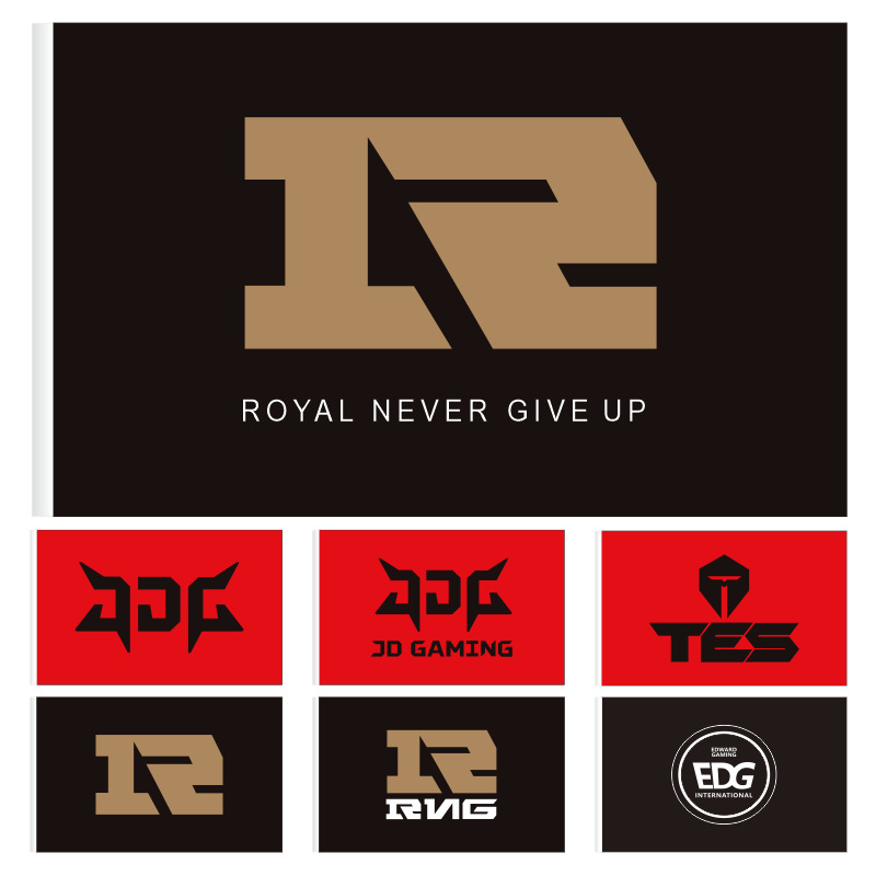 英雄联盟竞赛edg队旗 rng全球总决赛战旗jdg京东tes滔博s12应援旗