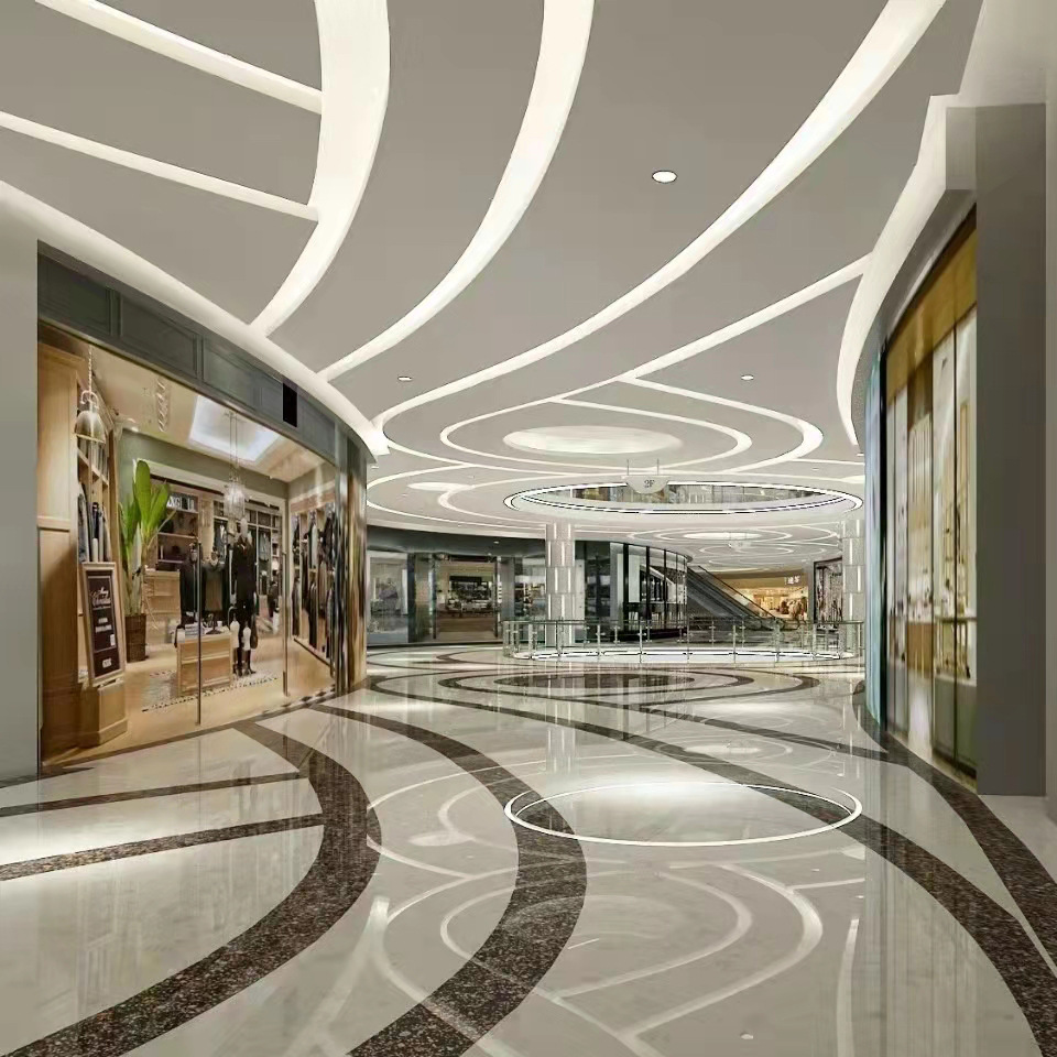 商场地板水磨石人造石水刀拼花设计卫生间过道水磨石台面板规格板