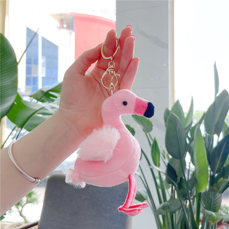 Ins Flamingo Doll Small Pendant Hot Sale Internet Celebrity Doll Cute Key Ornaments Stuffed Doll Super Cute