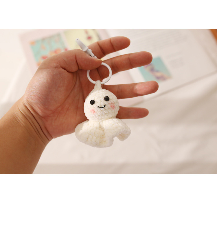 晴天娃娃手工钩织挂件 女生绒线编织挂饰 宝妈手作玩偶包挂成品
