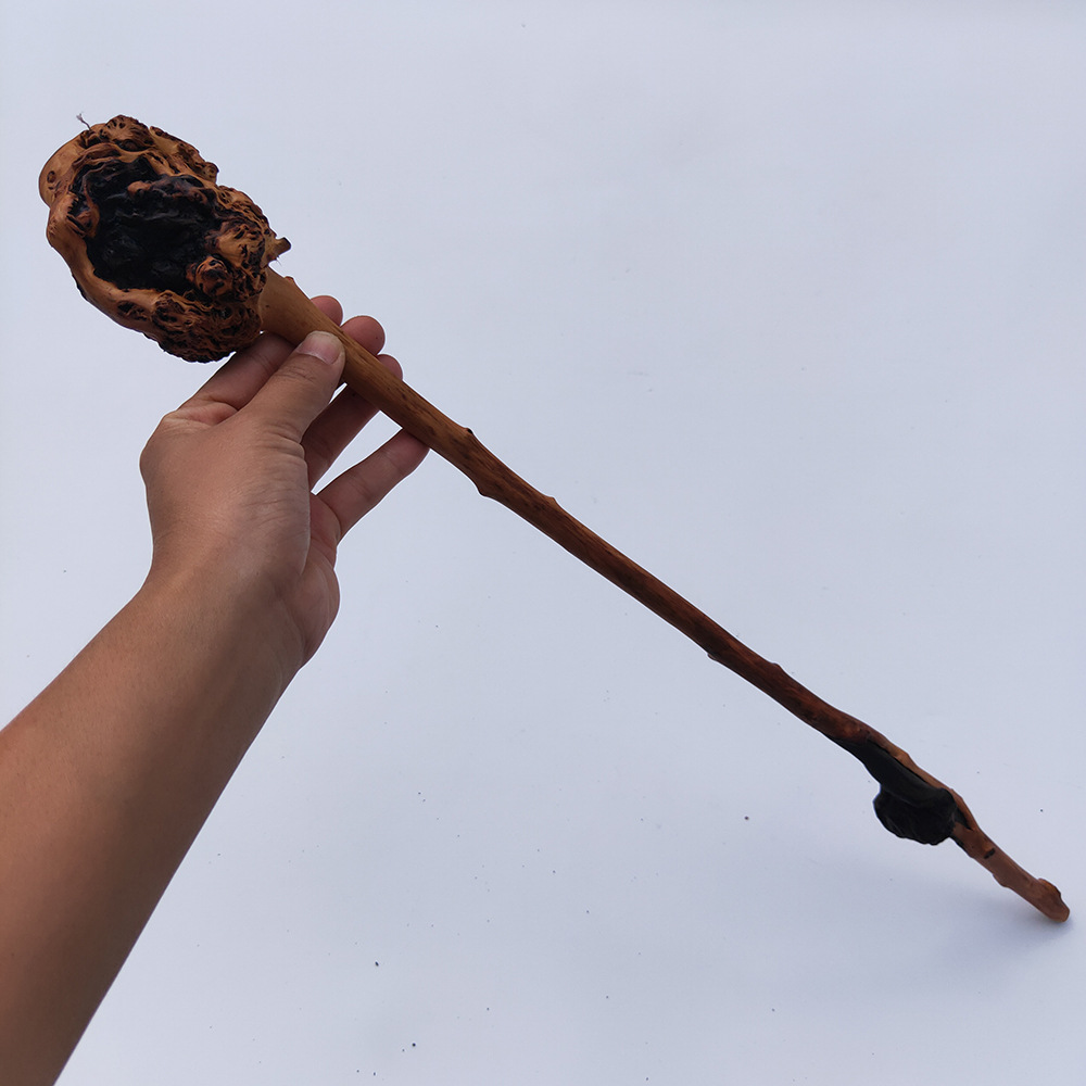 黑果木树瘤拐杖云南敲背棒树瘤把玩疙瘩手把老式复古影视城道具