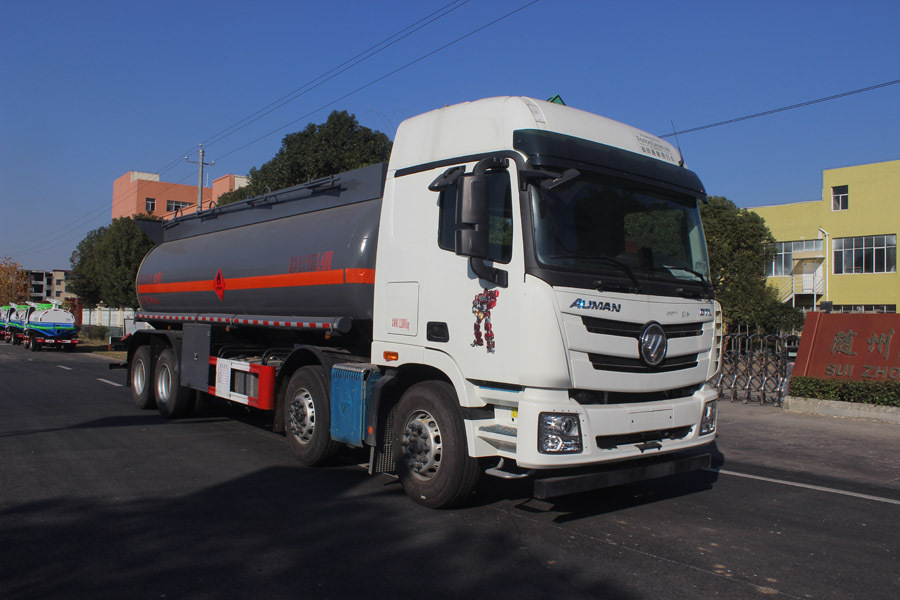 国六福田欧曼25方易燃液体罐式运输车福田欧曼前四后八甲醇运输车