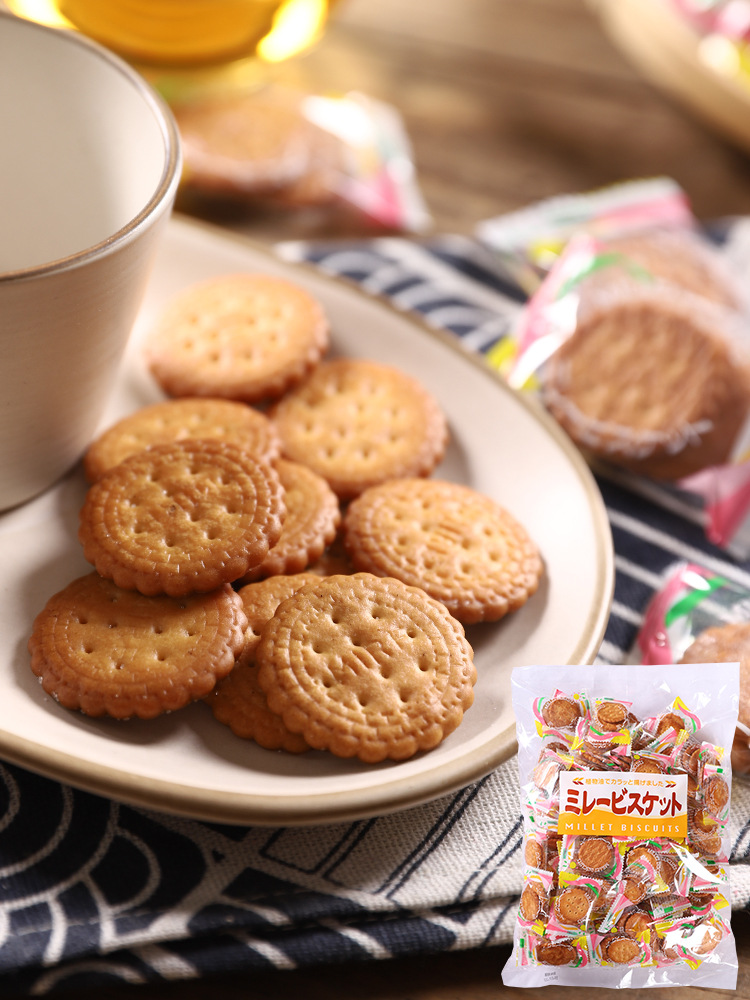 日本进口零食 平野美乐园南乳薄脆小圆饼名古屋特产饼干小吃500g