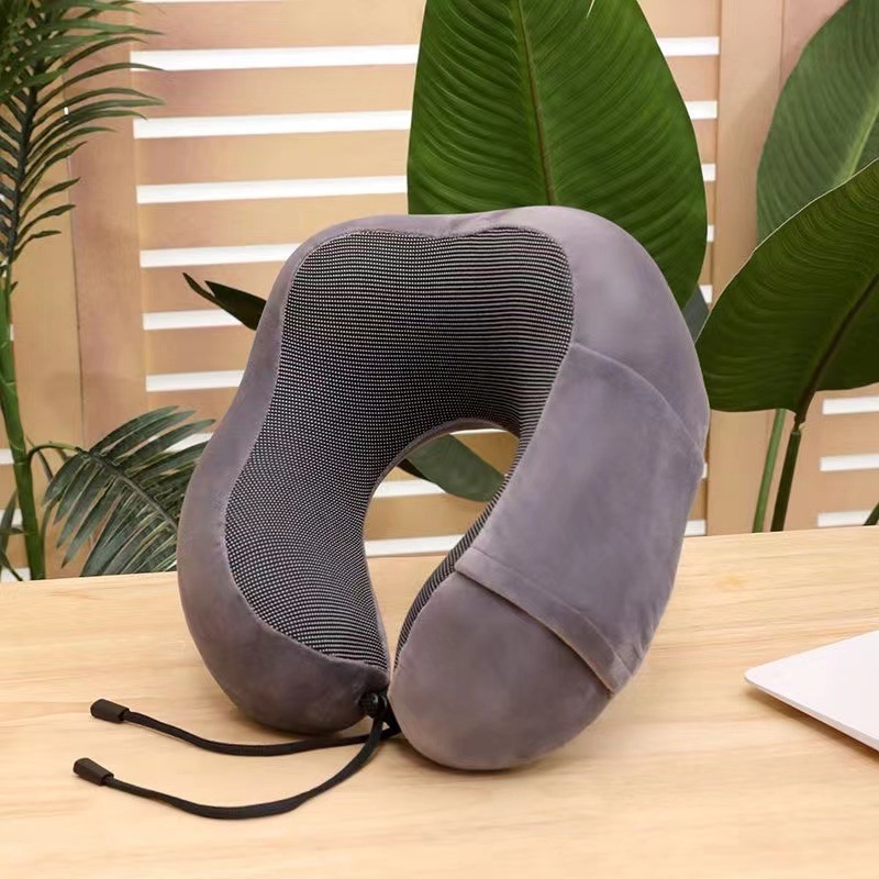 Memory Foam U-Shaped Pillow Magnetic Cloth U-Shaped Pillow Slow Rebound Multifunctional Neck Pillow Aircraft Travel Neck Pillow