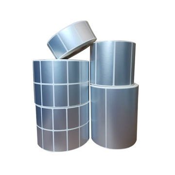 批发各种规格pet亚银标签纸不干胶哑银条码纸防水空白打印纸哑银