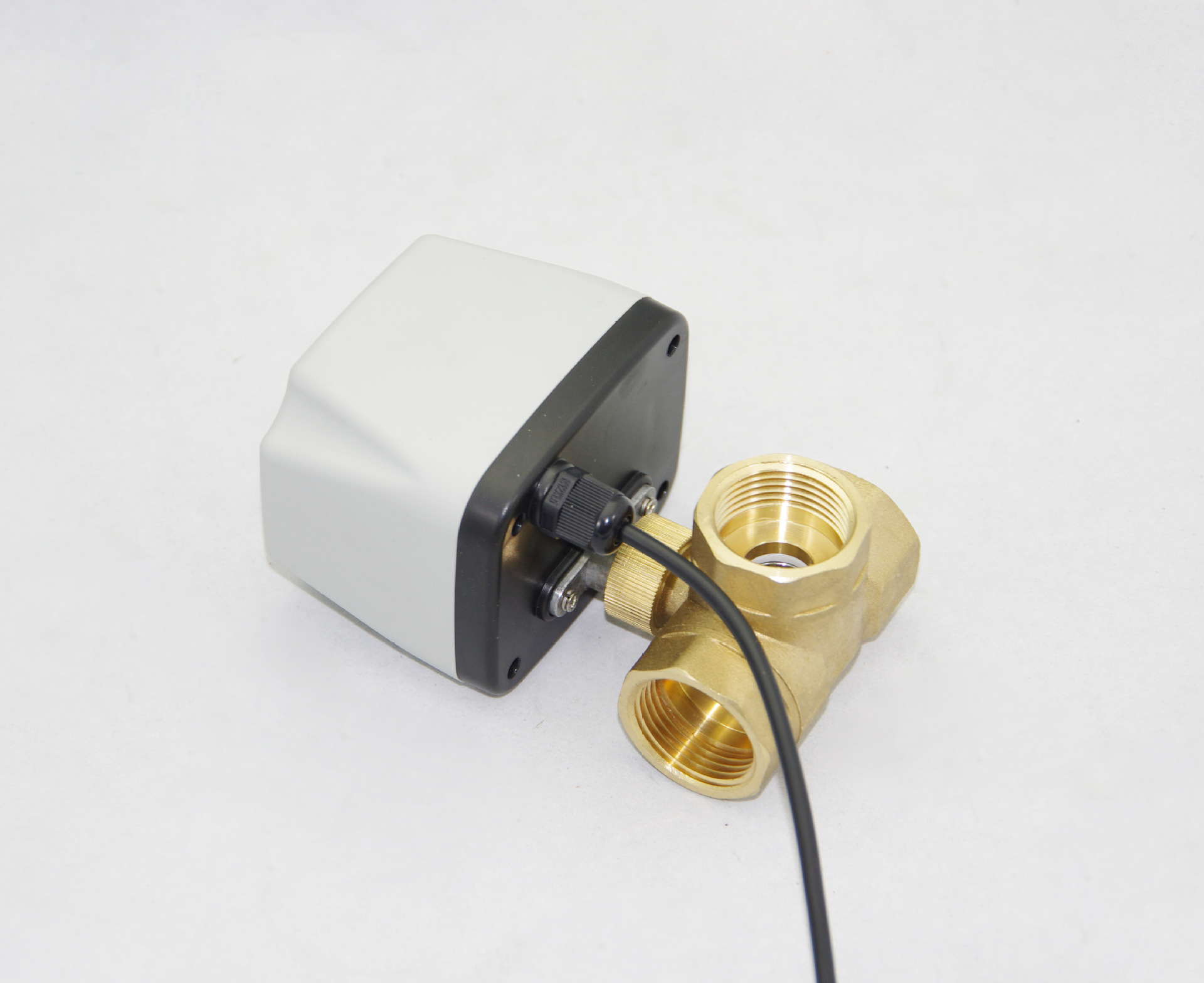 电动水气开关球阀二通三通常闭型三线一控二控dc12v24v220v