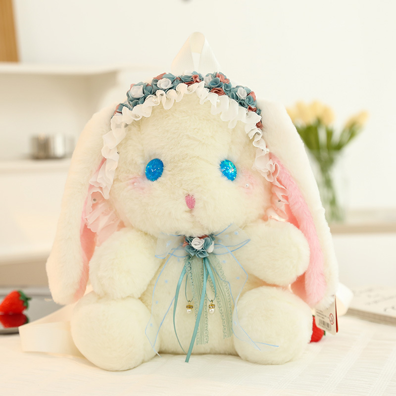 Cross-Border New Arrival Lolita Rabbit Bag Women's Cross-Body Bag Handbag Cute Plush Toy Backpack Wholesale