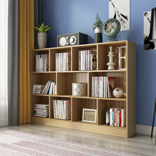 简约现代书架书柜简易拼装客厅置物架落地储物架收纳格子柜木柜子