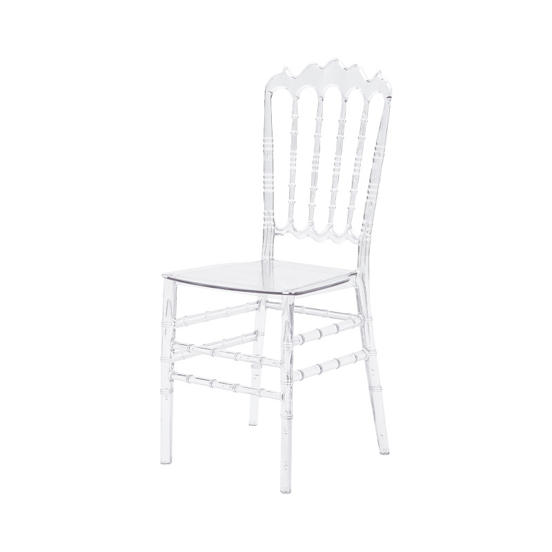 Factory Wholesale Wedding Chair Pc Acrylic Chair Transparent Crystal Chair Hotel Banquet Lobby Plastic Armchair