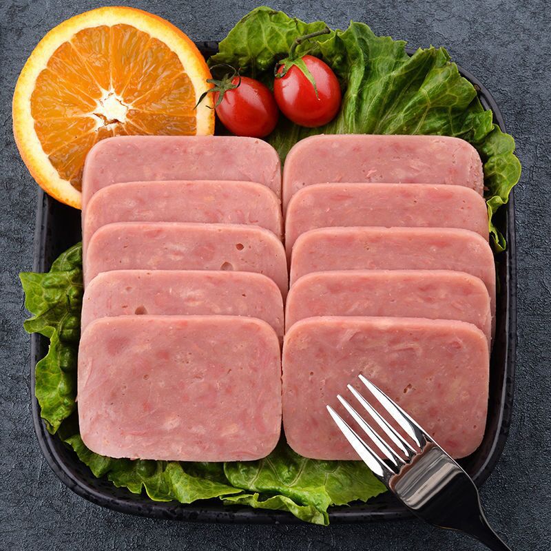 汉堡三明治火腿肠食材午餐肉即食方火腿肠三文治早餐香肠850克