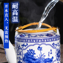 陶瓷茶壶冲茶家用耐高温养生壶单壶泡茶中式水壶老式凉水壶瓷茶壶