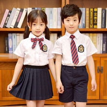 幼儿园园服套装男女童装夏季韩版衬衫英伦学院风班服中小学生校服