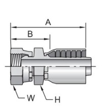 PARKER派克26系列43系列10643-8-8扣压式液压软管接头