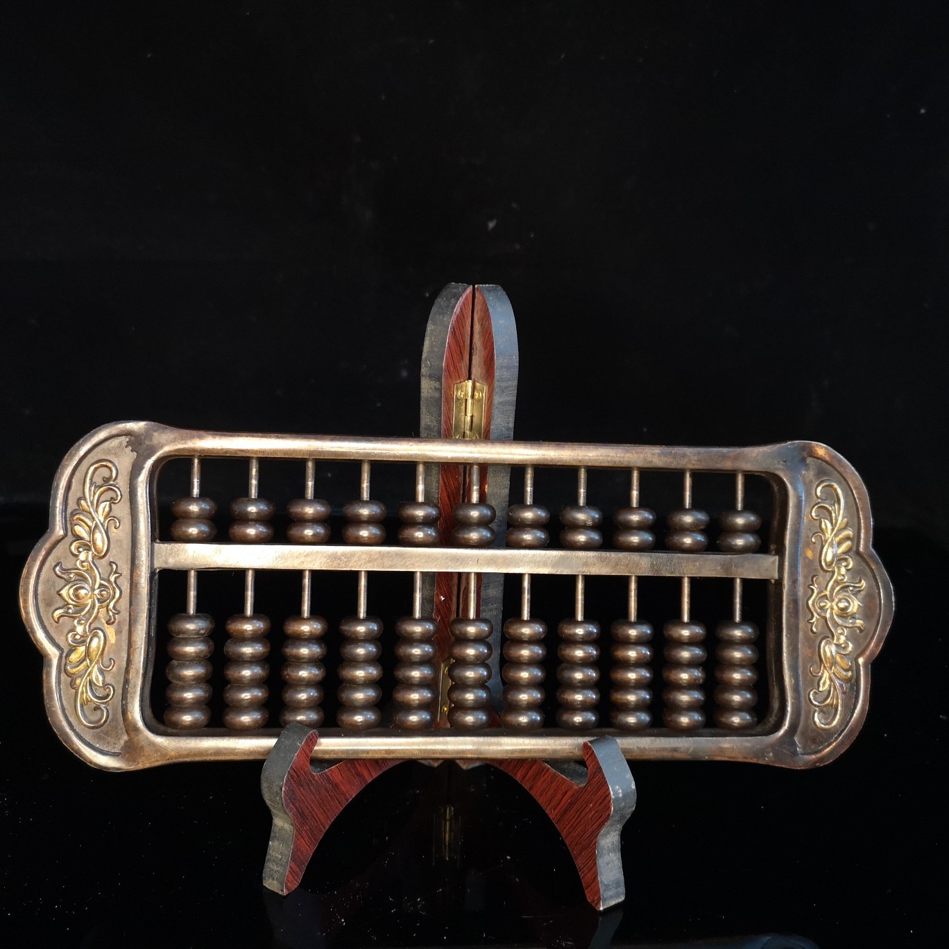 紫铜鎏金算盘形制端正包浆湿润家居摆件仿古黄铜-阿里巴巴