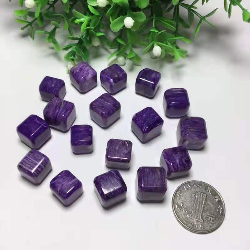 天然紫龙晶方糖 天然紫水晶方糖 dly饰品