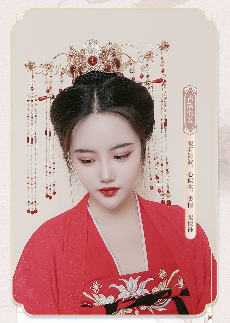 古装丸子假发发包仕女宫女侠女影楼影视戏剧发髻丸子头丫鬟发型