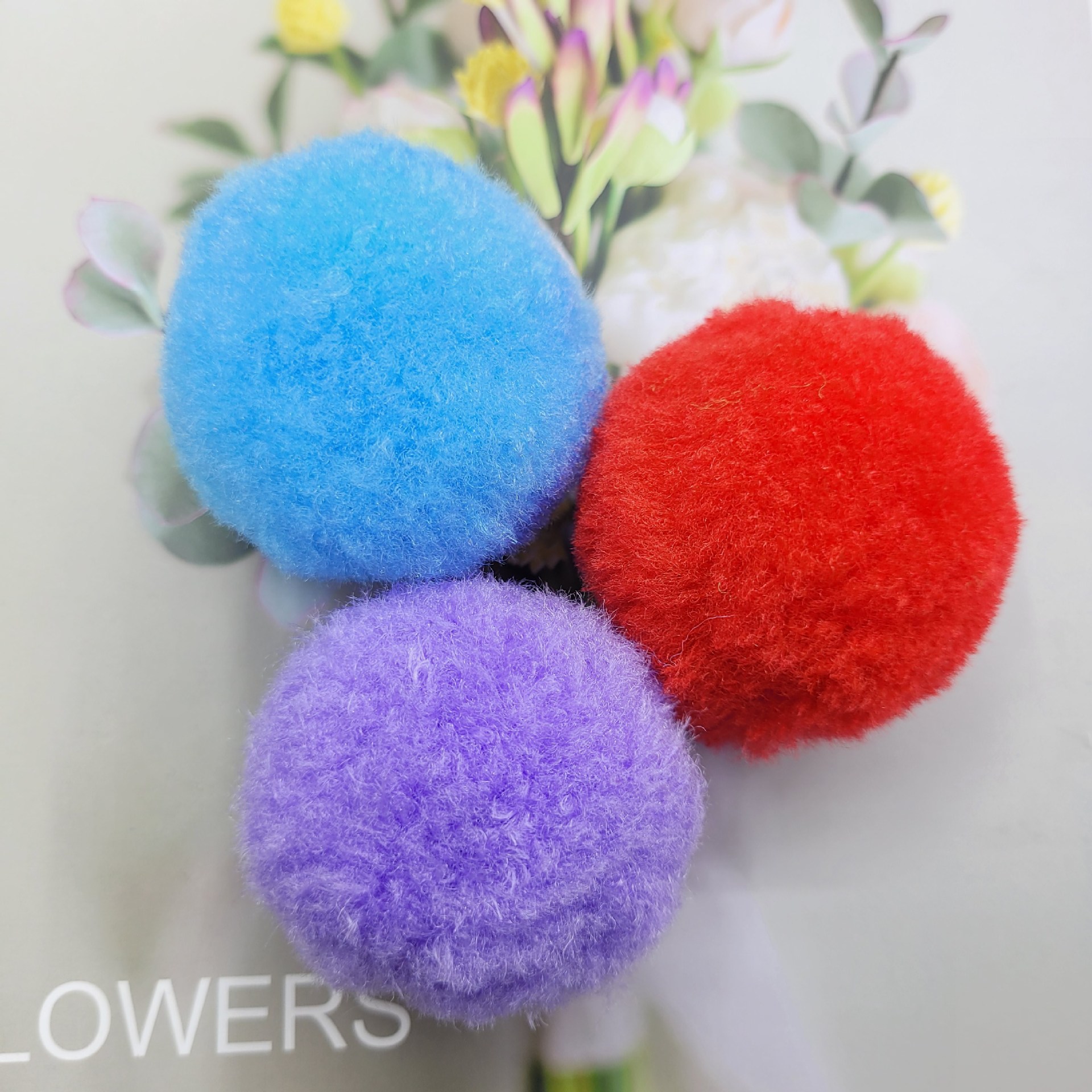 批发彩色丙纶毛绒球球心 毛球服装辅料绒球pompom定制
