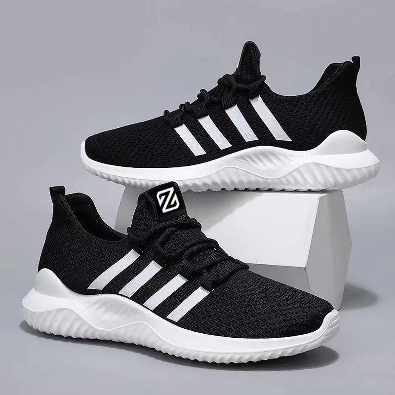 Men's Shoes New Thick Bottom Trendy Sneakers Korean Style All-Matching Running Shoes Spring and Autumn Lightweight Student Casual Shoes Wholesale