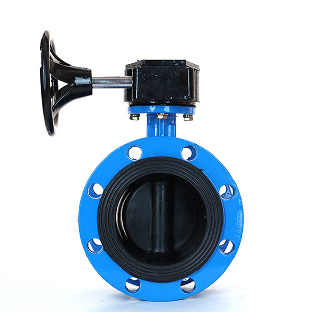 涡轮法兰蝶阀d341x-16q 立式软密封手动球墨铸铁法兰蝶阀定制