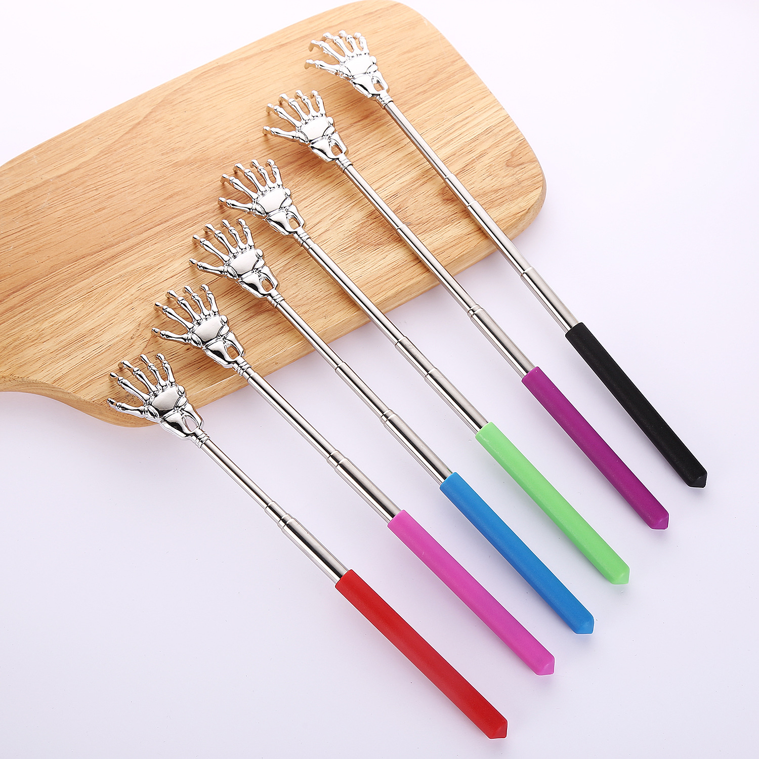 Ghost Hand Stainless Steel Telescopic Back Scratcher Massager Don't Ask for Old Men Stainless Steel Back Scratcher Scratching Device