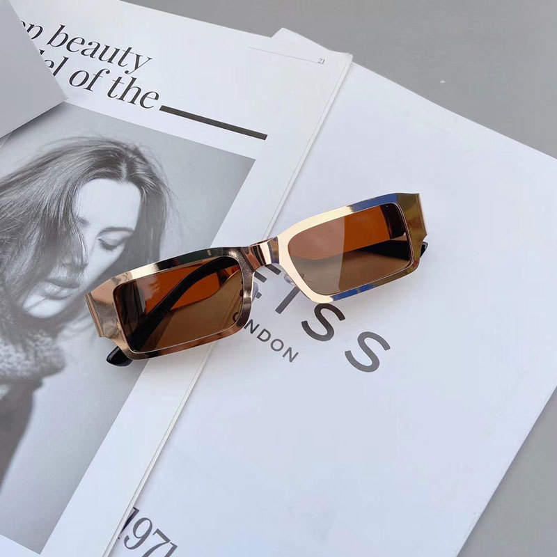 复古网红欧美墨镜女感ins男帅金属银色边框太阳眼镜-阿里巴巴