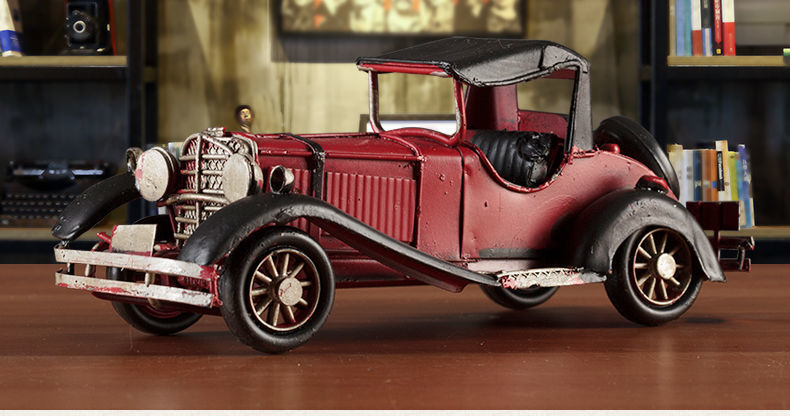 复古怀旧老爷车老式汽车模型家居摆件书柜客厅酒柜装饰品小工艺品