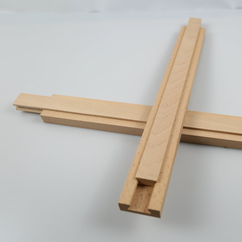 橱柜抽屉实木滑轨餐桌中凹中凸伸缩消声木滑道木质家装具配件