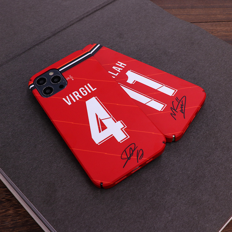 利物浦球衣签名萨拉赫范迪克适用于iphone78plus112promaxr手机壳