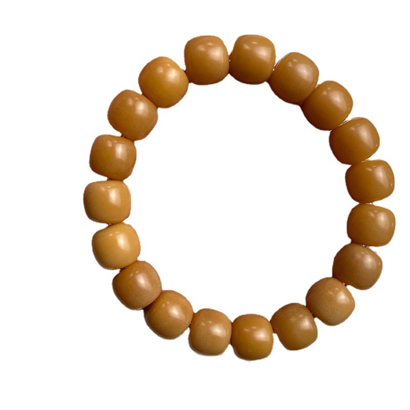 Bodhi Root Weathering Yellow Bodhi Bracelet High Polished Hole Bodhi Caramel Bodhi Seed Old Seed Single Circle Bracelet