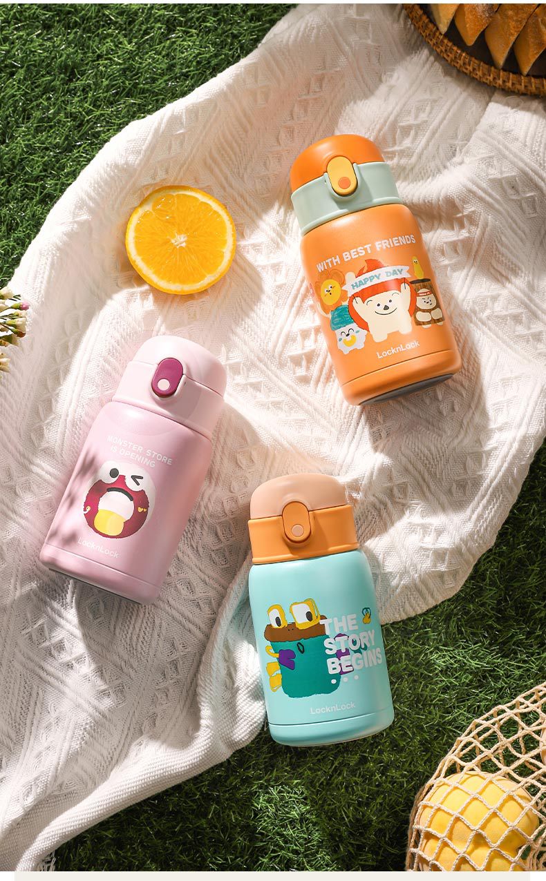 乐扣乐扣儿童保温杯便携小巧吸管杯水杯宝宝保温壶 lhc1488 380ml