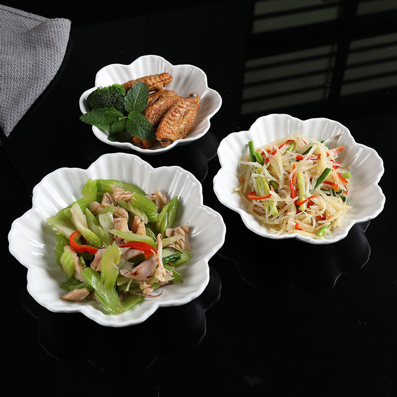 凉菜盘创意个性陶瓷碗白家用装菜碗水果沙拉碗西式点心小吃餐碗