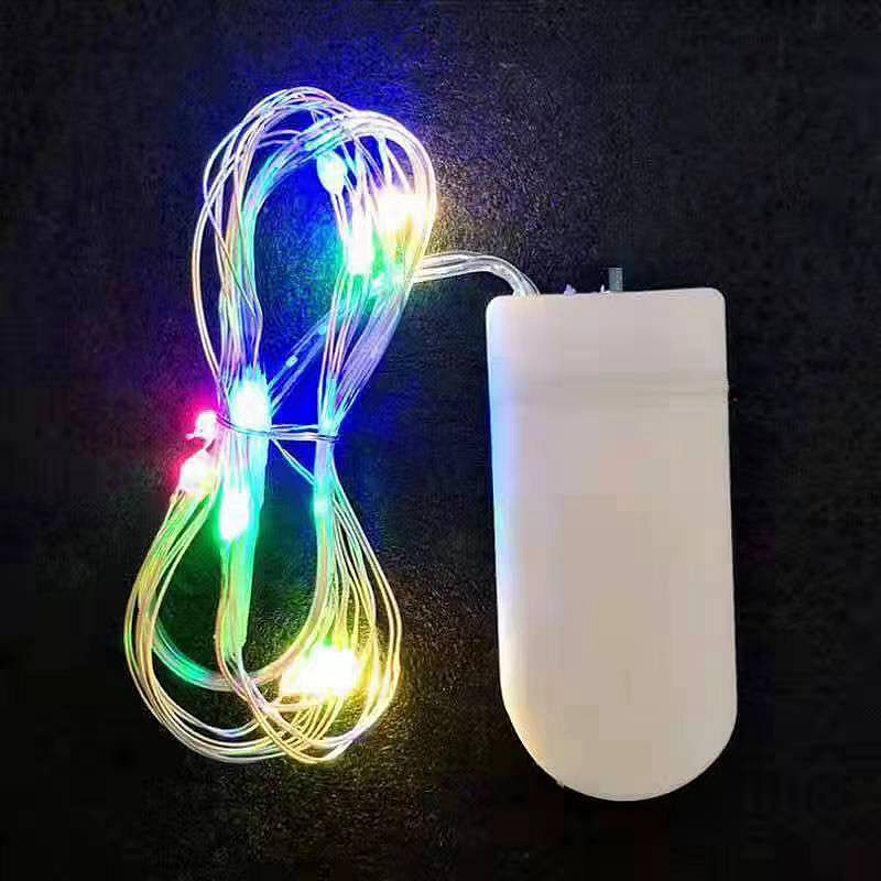 Colored Lights Christmas Button Light Flowers Cake Gift Box Decorative Lights Bounce Ball Toy Copper Wire Lights Led Copper Wire Lighting Chain