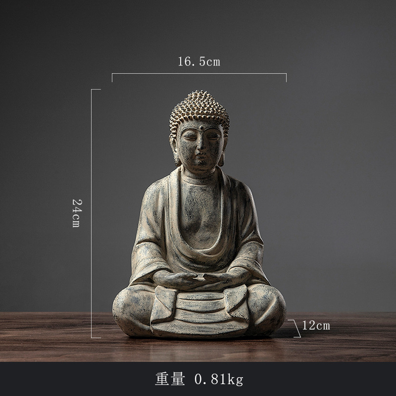 New Chinese Taolai Buddha Ornament Resin Crafts Retro Zen Buddha Head Home Living Room and Tea Room Decorations Batch