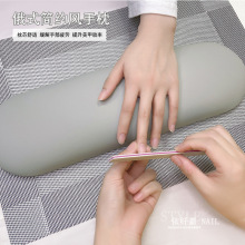 俄式高级黑白灰色美甲店专用简约风手枕高档放手垫桌垫皮革手腕枕