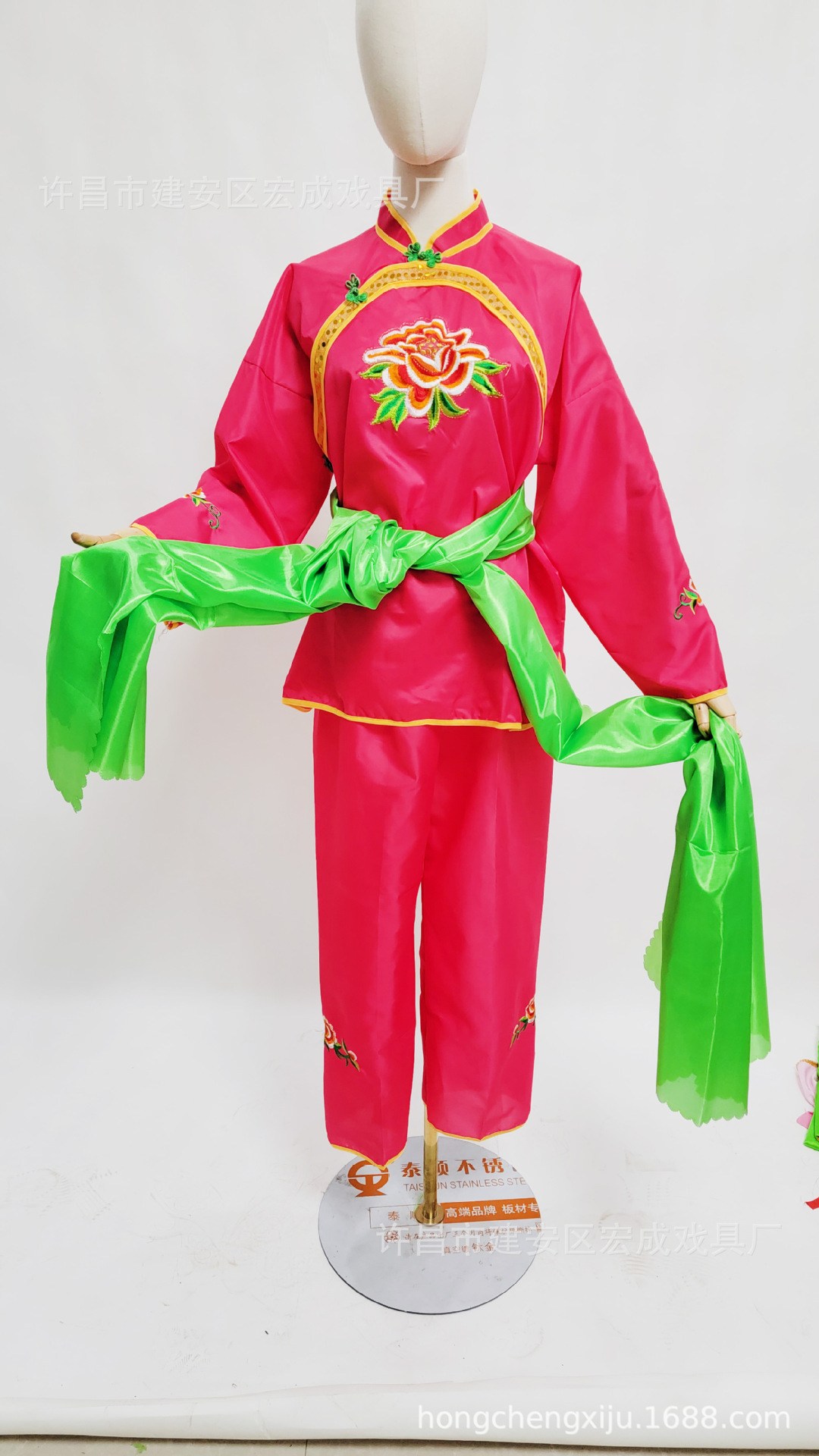 秧歌服新款成人套装中老年腰鼓锣鼓打鼓演出服装