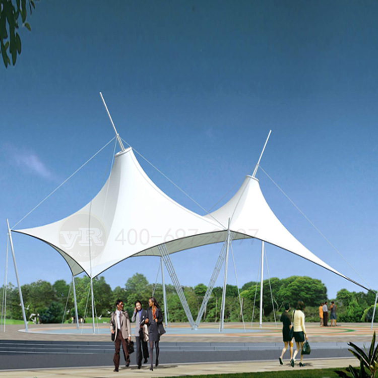 pvdf张拉膜结构建筑工程广场景观张拉膜膜材制作