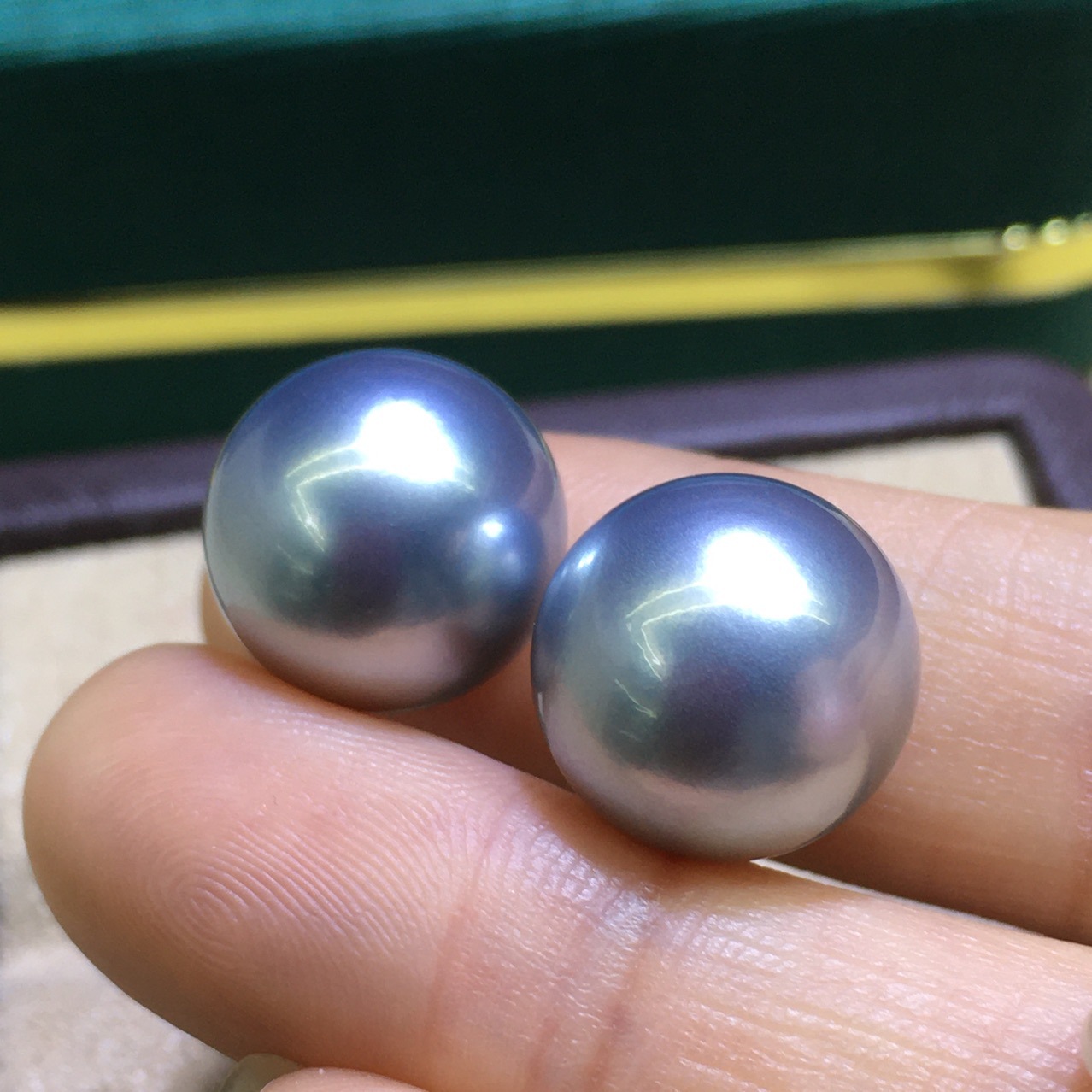 天然海水大溪地迪欧灰珍珠