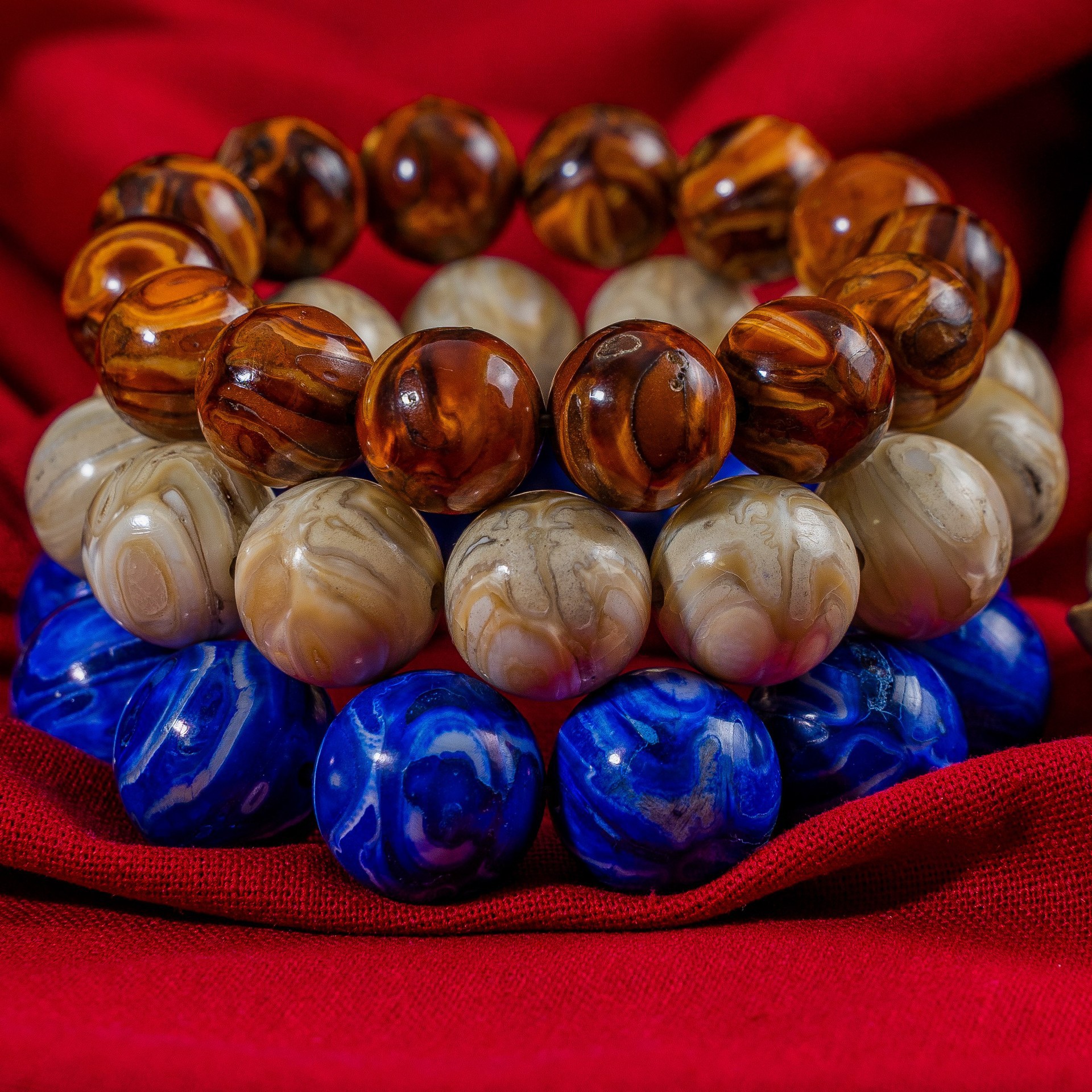 鹤天珠仿海马牙多宝彩色手串民族风格手串手链diy配饰手串批发