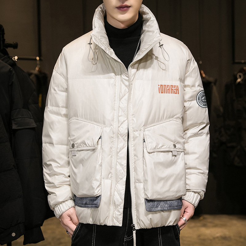 男士白色小羽绒服