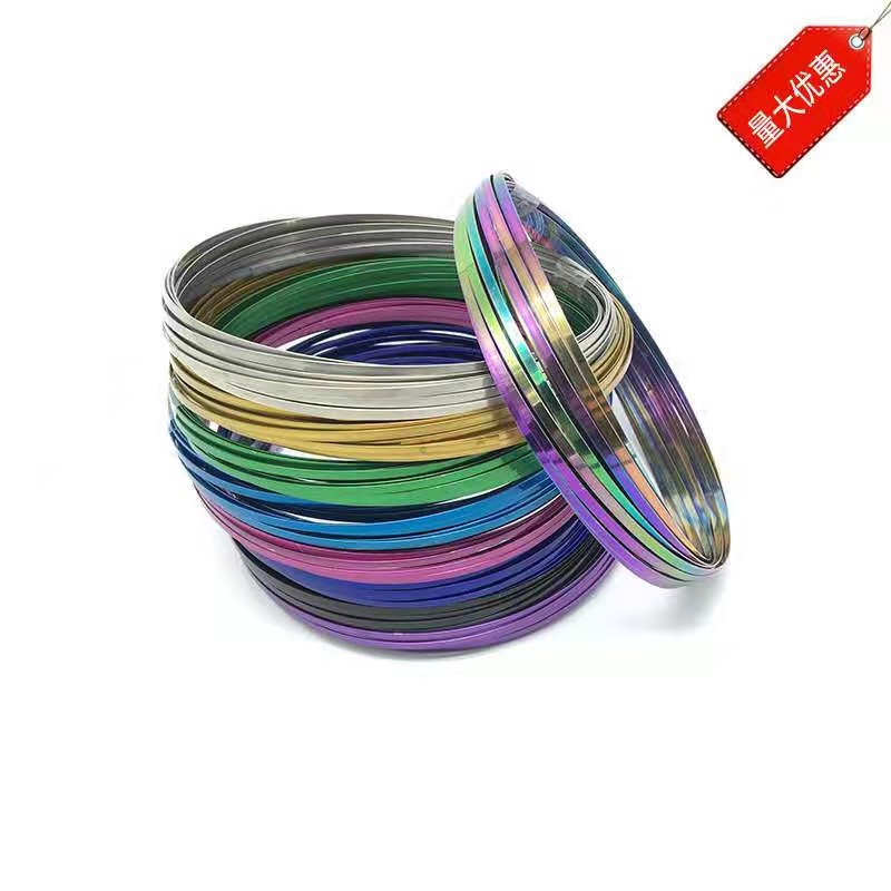 New Exotic Magic Bracelet Pressure Reduction Toy Metal Mobile Bracelet Decompression Toy Children's Popular Colorful Steel Ring