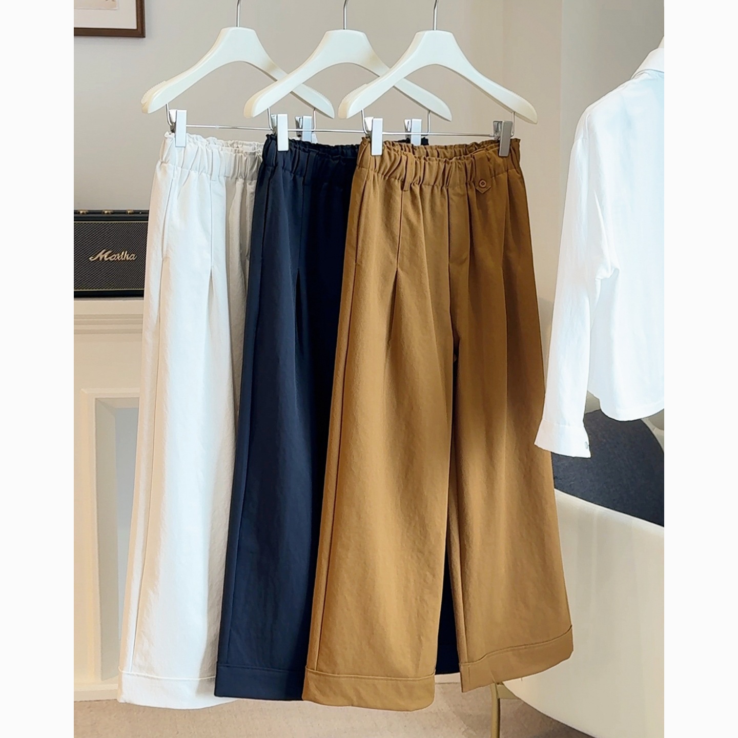 清货秒杀休闲直筒裤女2025秋季新款显瘦宽松百搭流行抗皱阔腿裤子