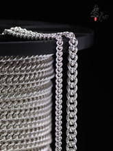 厂家直销纯银s925原创设计基础链简约马鞭项链加密侧身链百搭配链