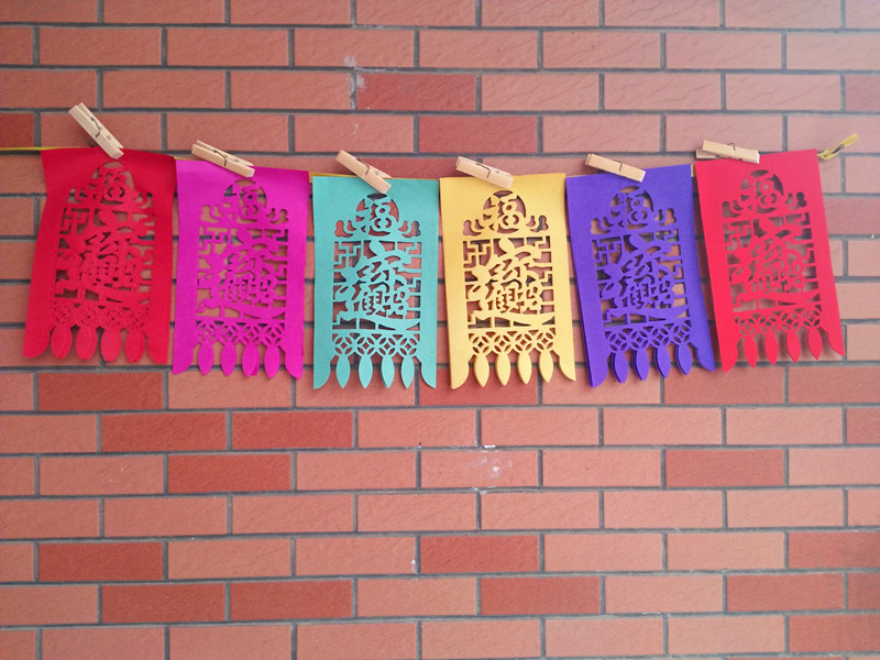 2022虎年【五彩】五色彩色吊钱过门钱挂钱厂家门吊子花纸55张传统
