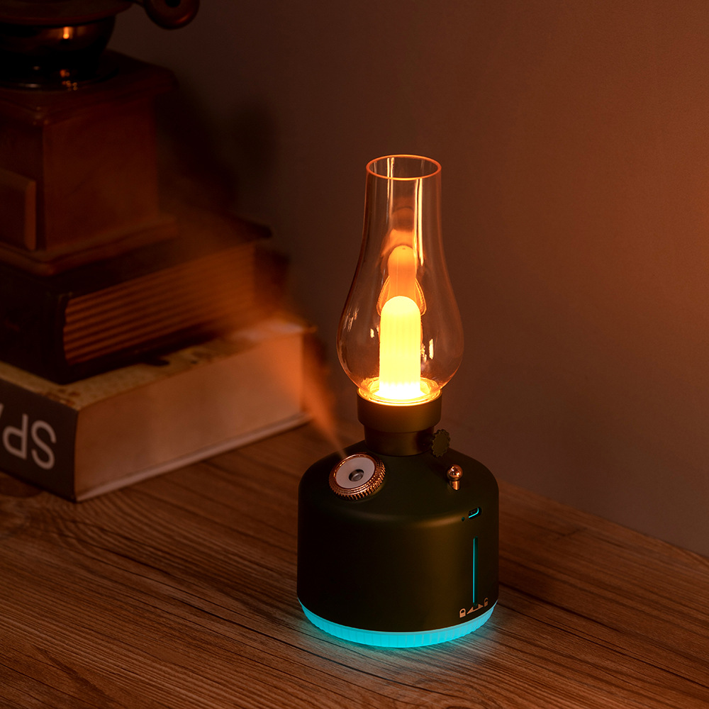 New Retro Time Lamp Humidifier USB Aromatherapy Wireless Home Silent Bedroom Kerosene Lamp Air Humidifier