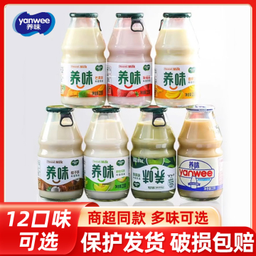 养味牛奶饮品乳酸菌芒果草莓香蕉果味220g*6瓶整箱学生早餐奶饮料